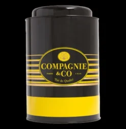Autour Du Thé|Compagnie & Co Boite vide 1Kg Noire / Orange