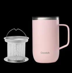 Thés Glacés|Autour Du Thé|Compagnie & Co Mug Tisanière isotherme 470 ml - Rose Pastel