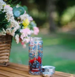 Autour Du Thé|Compagnie & Co Théière Nomade Inox Iso Hanami Bleue